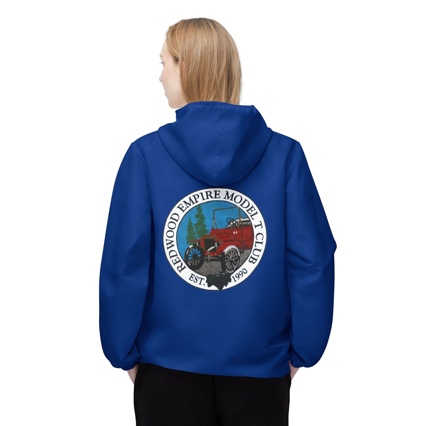 Redwood Empire Model T Club Vintage Style Windbreaker - Perfect for touring!