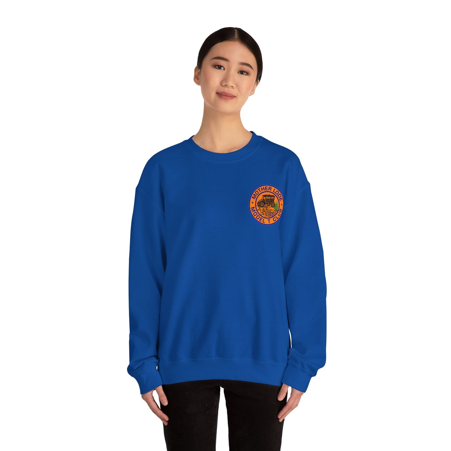 Mother Lode Model T Club (front and back print) Unisex Heavy Blend™ Crewneck Sweatshirt