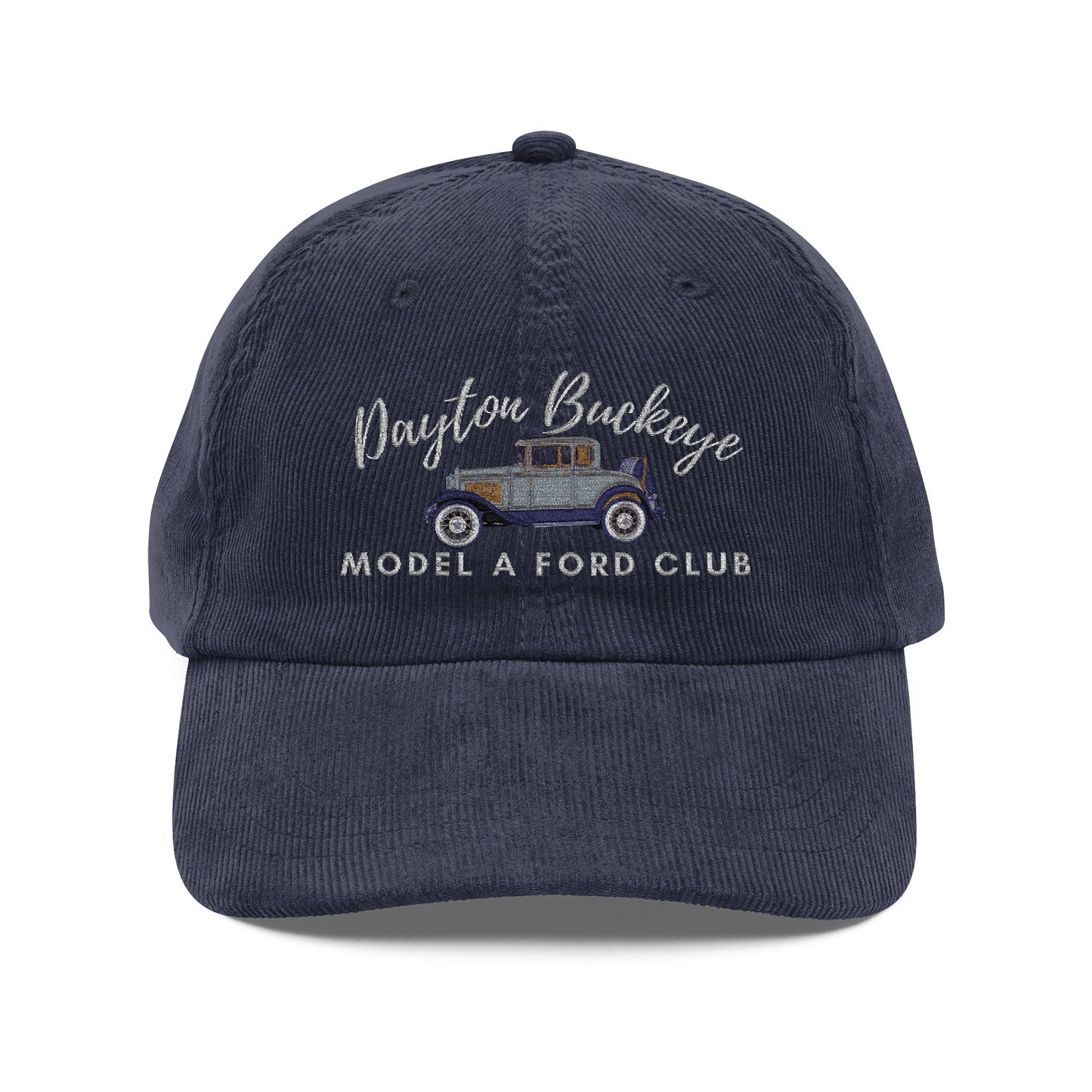 Dayton Buckeye Model A Ford Club Vintage Corduroy Cap with Embroidery