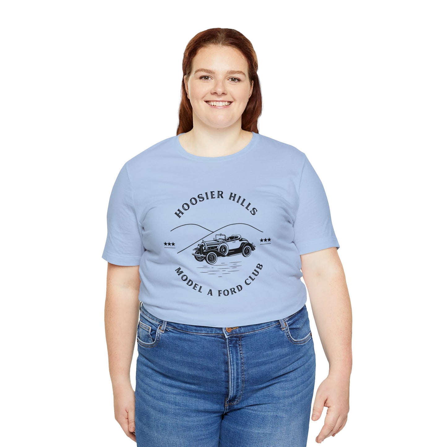 Hoosier Hills Model A Ford Club Unisex Jersey Short Sleeve Tee