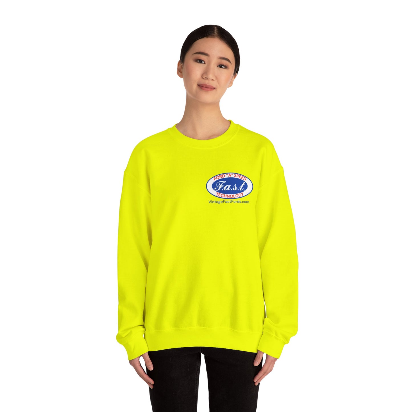 F.A.S.T. Ford "A" Speed Technology (front & back logo) Unisex Crewneck Sweatshirt