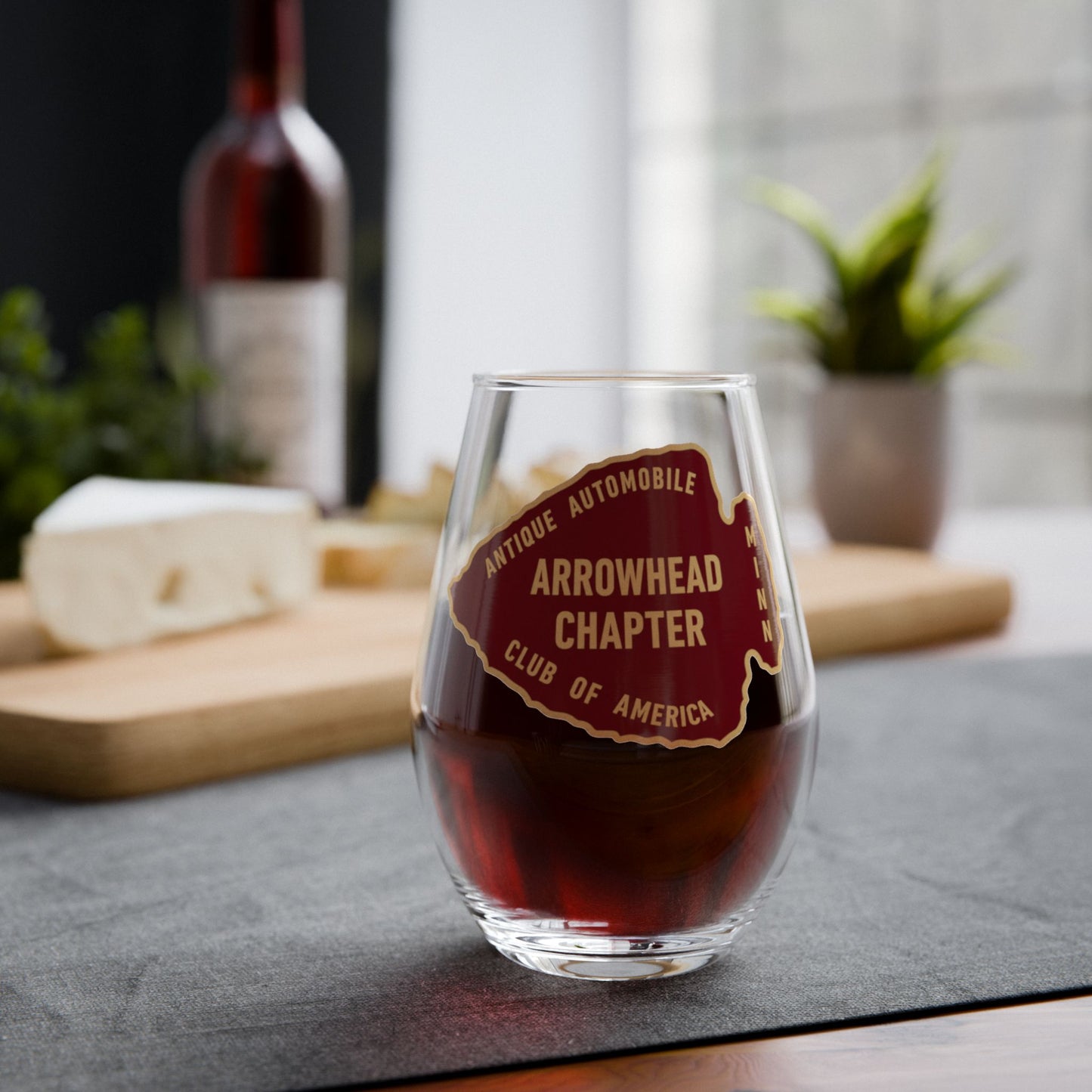 Arrowhead Chapter AACA Stemless Wine Glass — (11.75 oz)