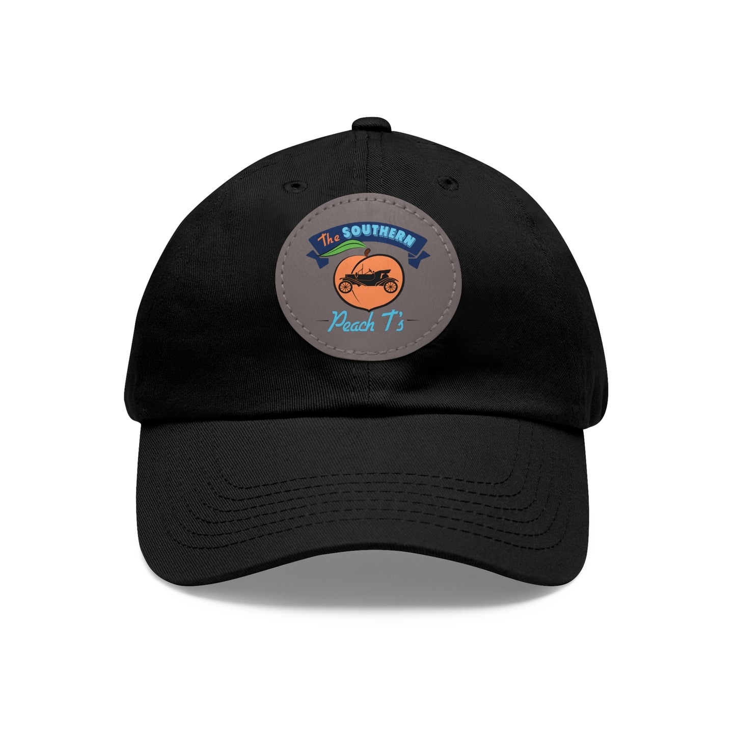 The Southern Peach T's Dad Hat with Leather Patch (Round)