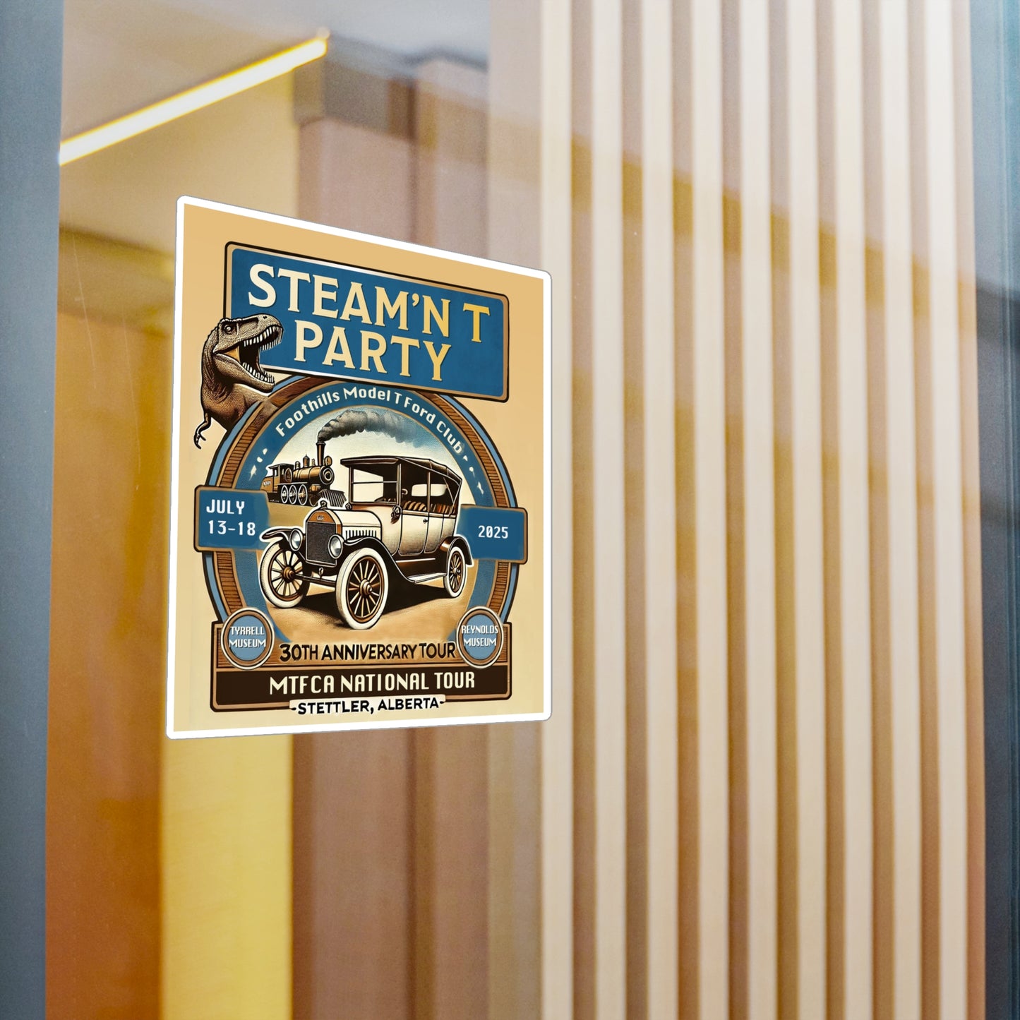Foothills Model T Ford Club STEAM'N T PARTY Vinyl Decals - Steam'n T Party 2025