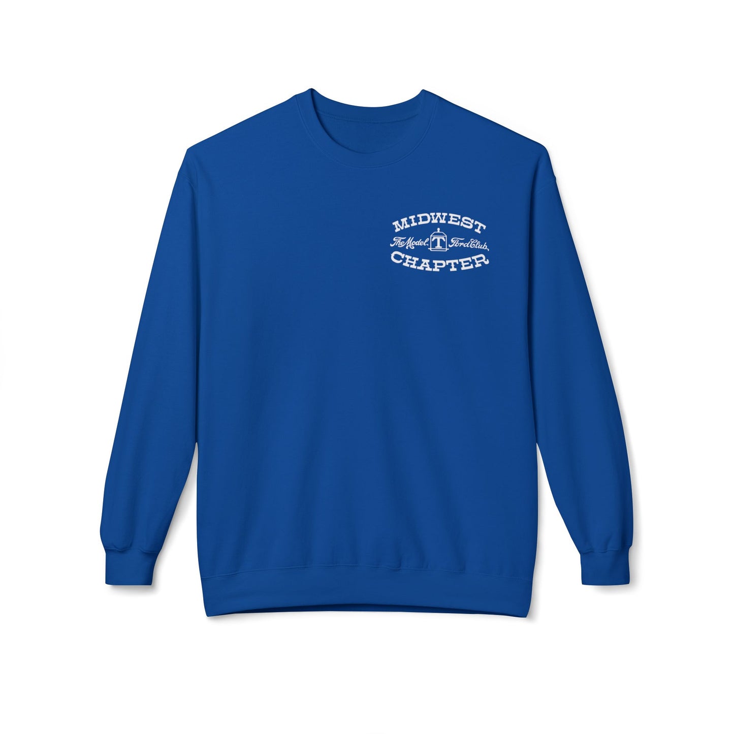 Midwest Chapter - The Model T Ford Club (front logo) Unisex Fleece Crewneck Sweatshirt - Cozy & Stylish