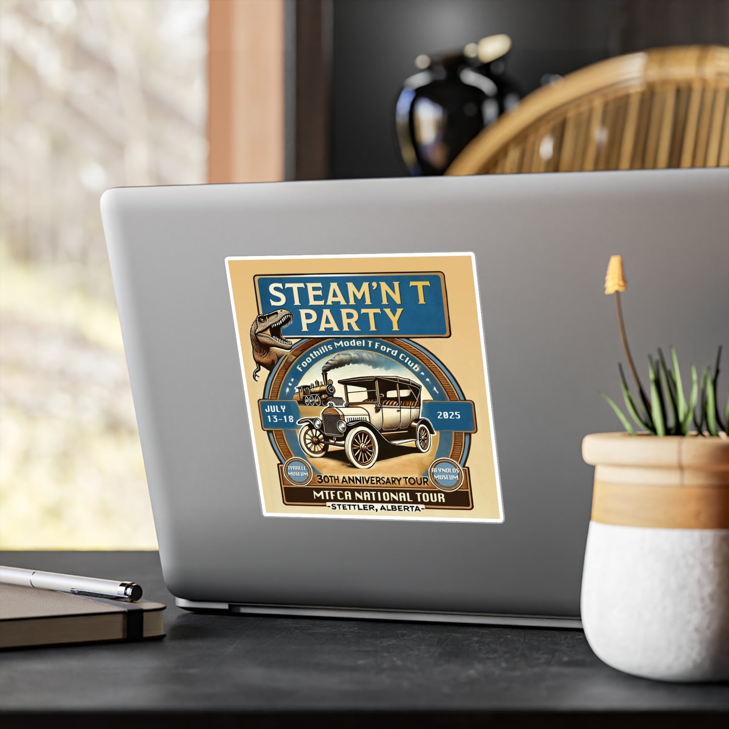 Foothills Model T Ford Club STEAM'N T PARTY Vinyl Decals - Steam'n T Party 2025