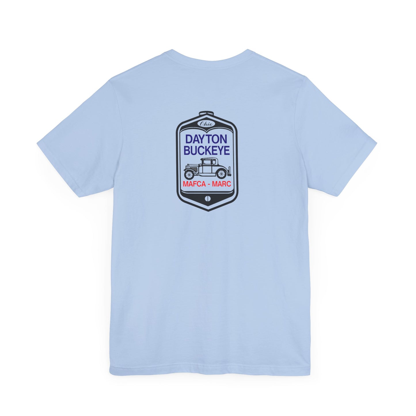 Dayton Buckeye (front and back logo) Unisex Jersey Short Sleeve Tee