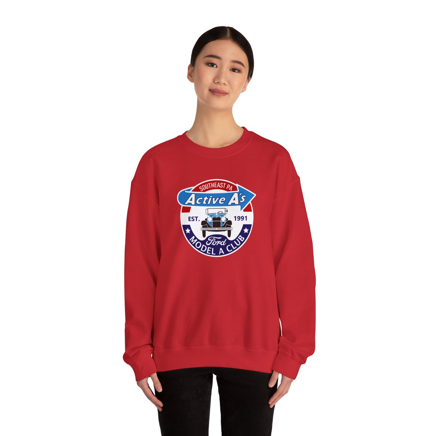 Active A's Ford Model A Club Crewneck Sweatshirt — Vintage Car Club Pullover