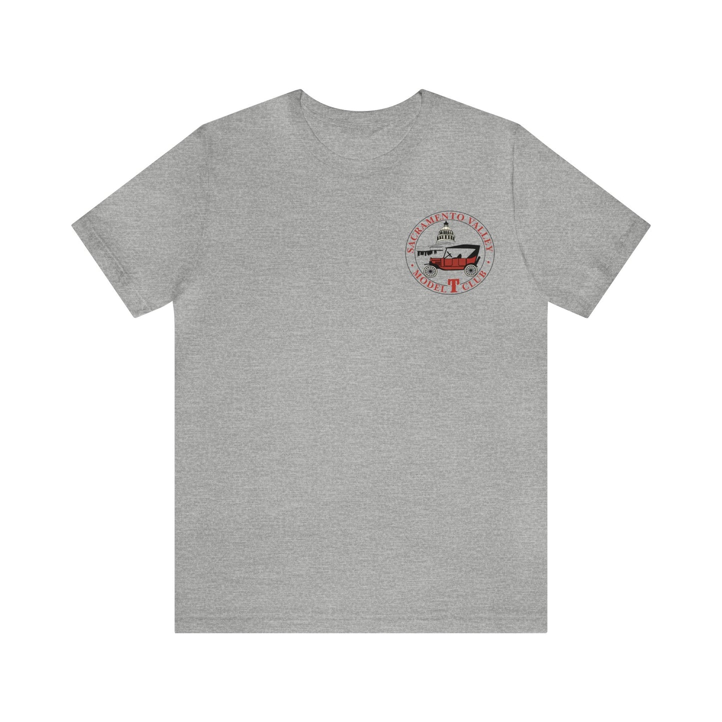 Sacramento Valley Model T Club (front and back logo) Unisex Jersey Short Sleeve Tee