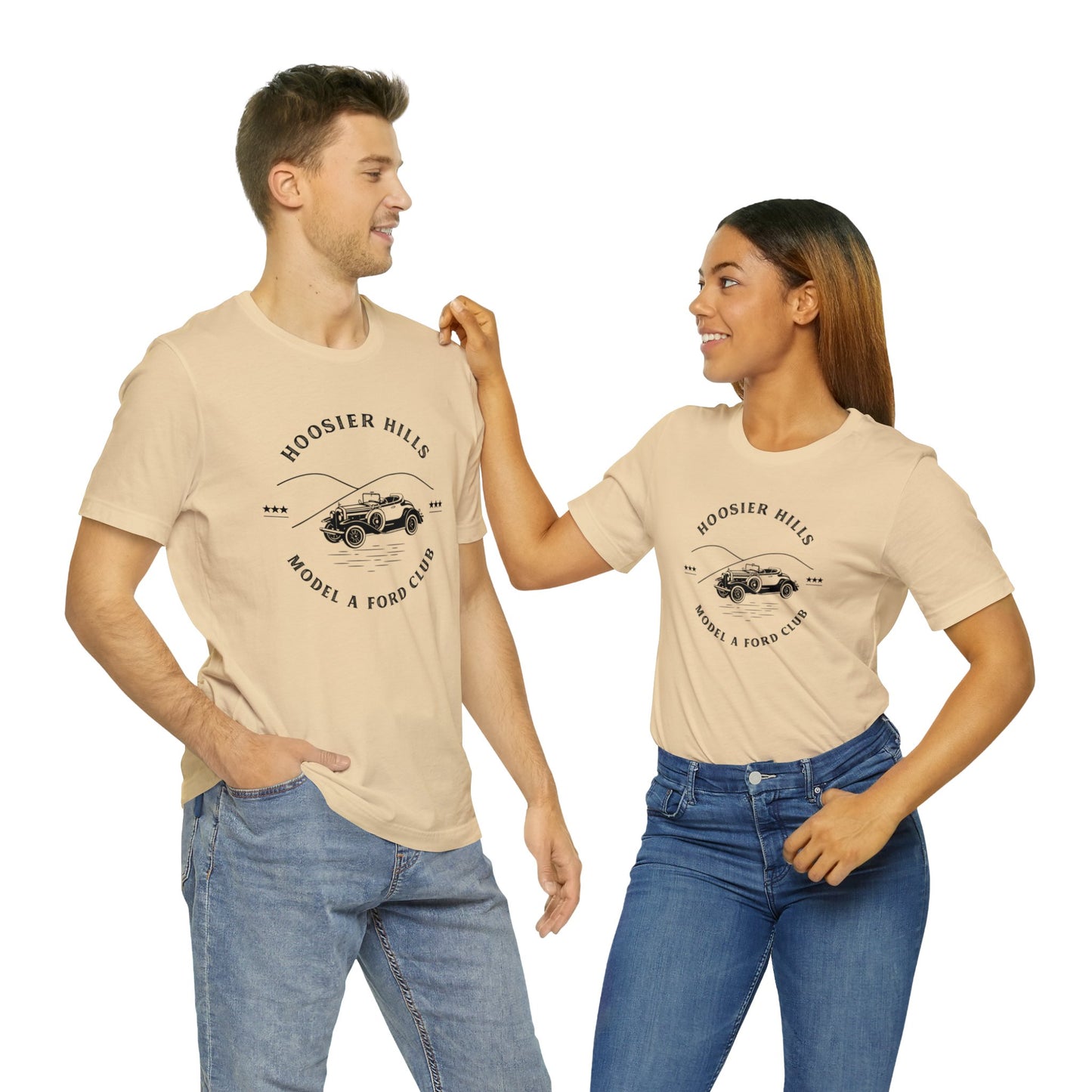 Hoosier Hills Model A Ford Club Unisex Jersey Short Sleeve Tee