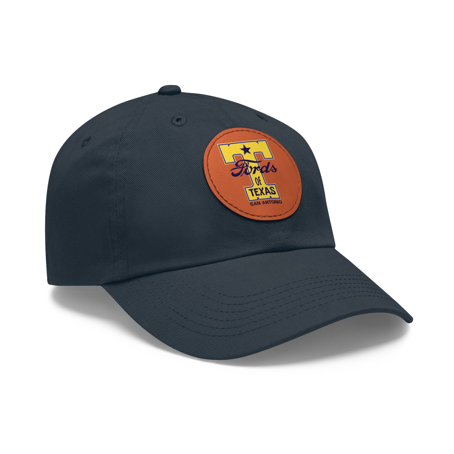 T Fords of Texas Dad Hat with Leather Patch (Round)