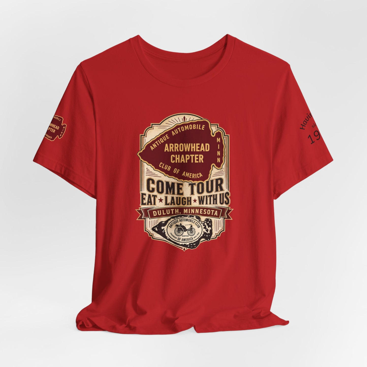 Arrowhead Chapter Tee — "Come Tour, Eat Laugh With Us" Vintage Club Shirt