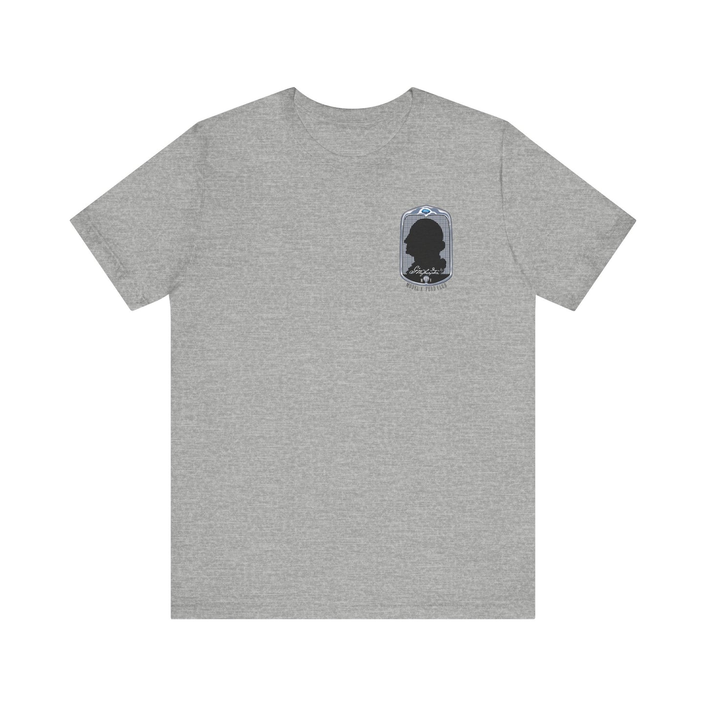 George Washington Model A Ford Club (front and back black logo) Unisex Jersey Short Sleeve Tee