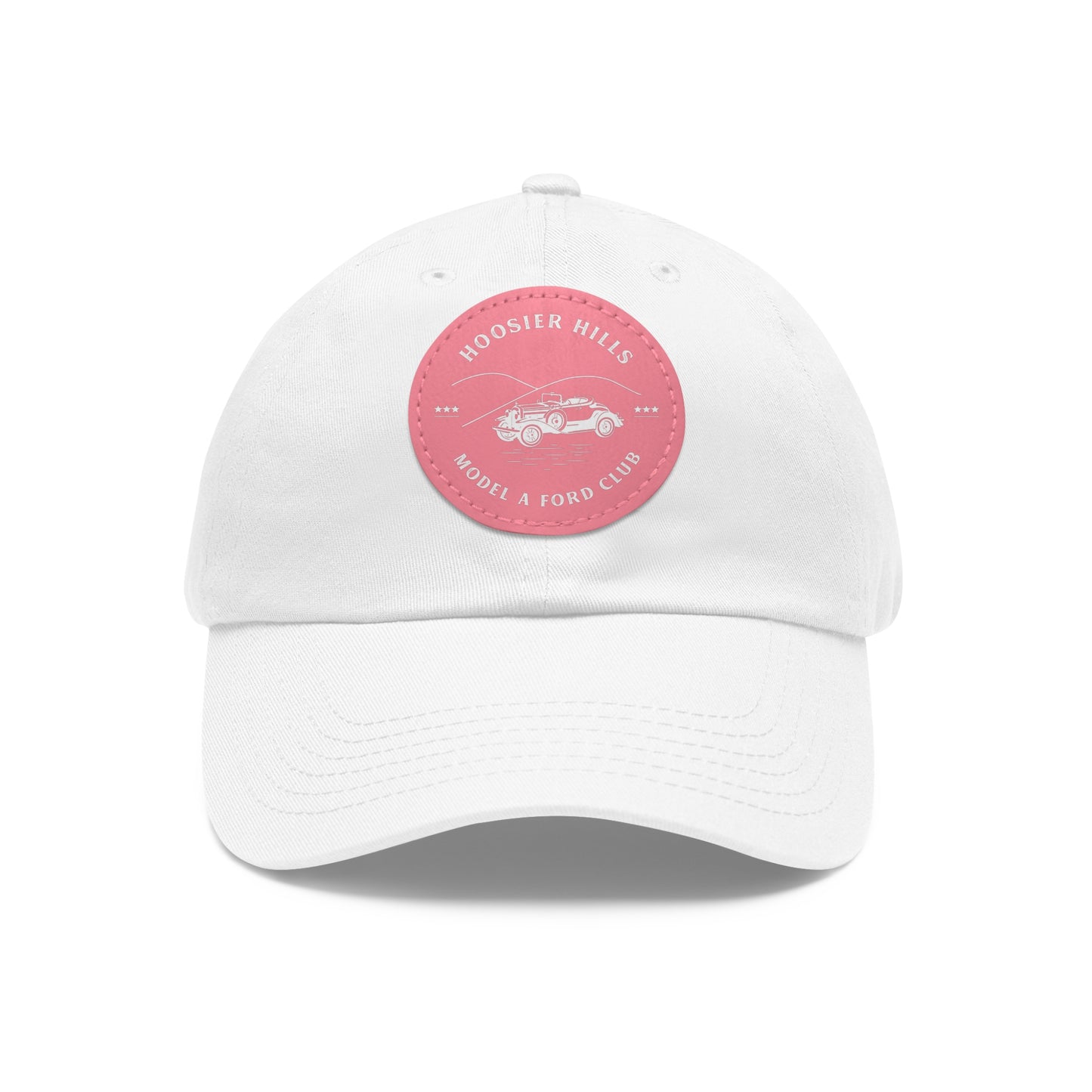 Hoosier Hill Model A Ford Club Dad Hat with Leather Patch (Round)