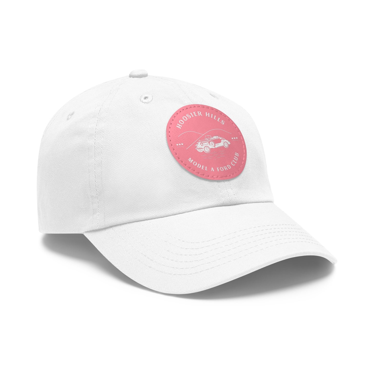 Hoosier Hill Model A Ford Club Dad Hat with Leather Patch (Round)
