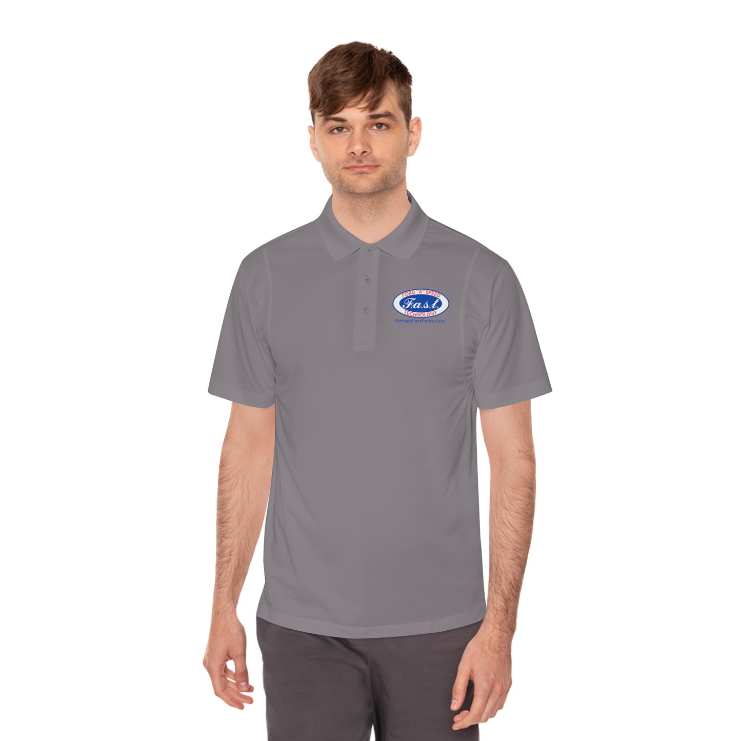 F.a.s.t. Ford "A" Speed Technology Men's Sport Polo Shirt - Classic Athletic Comfort for Casual Outings