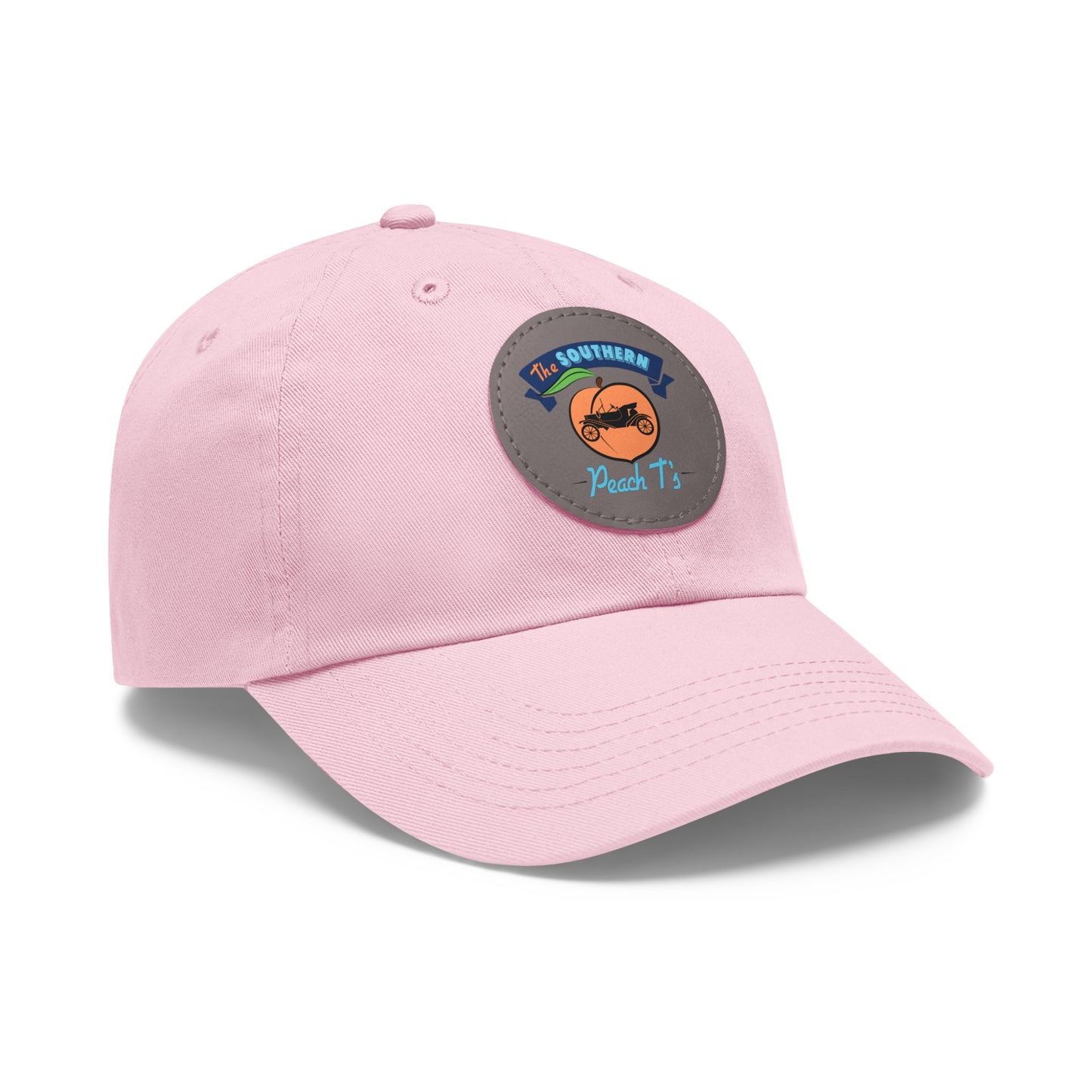The Southern Peach T's Dad Hat with Leather Patch (Round)