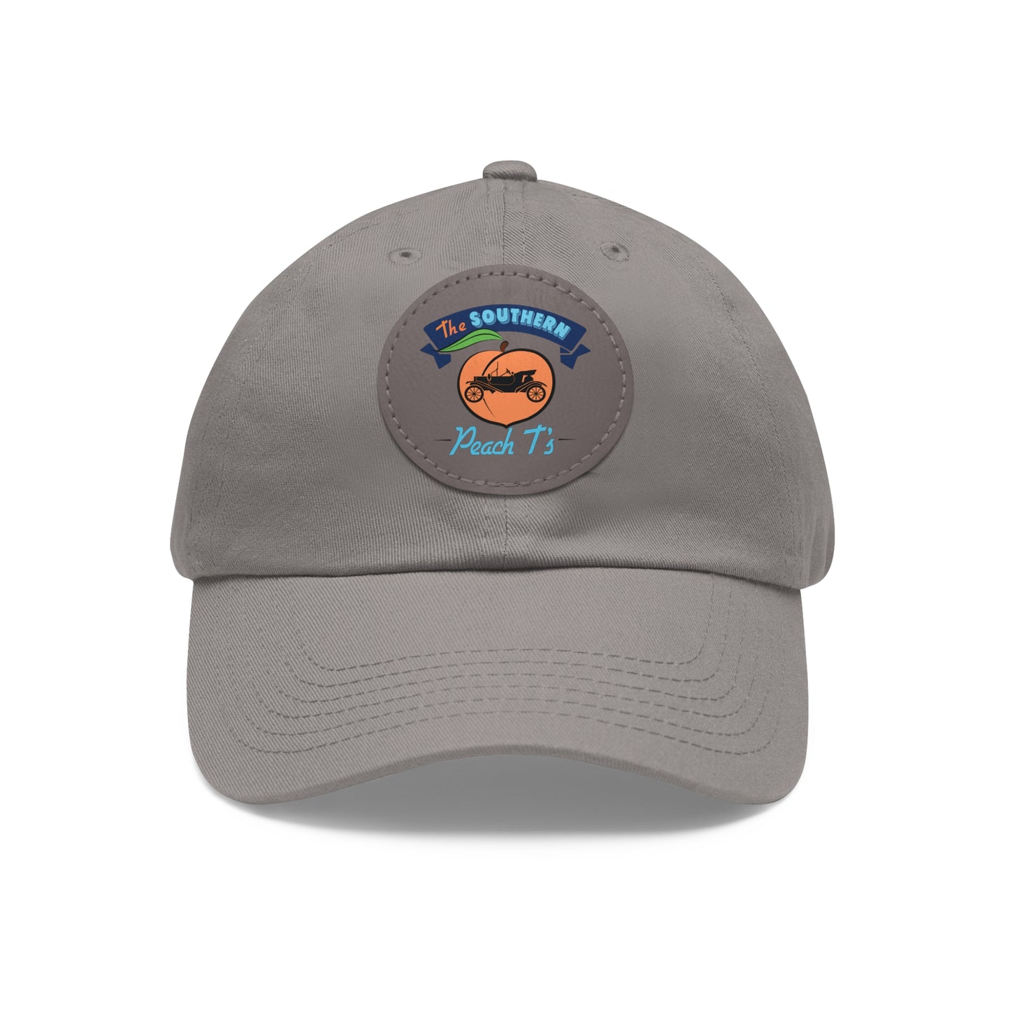 The Southern Peach T's Dad Hat with Leather Patch (Round)