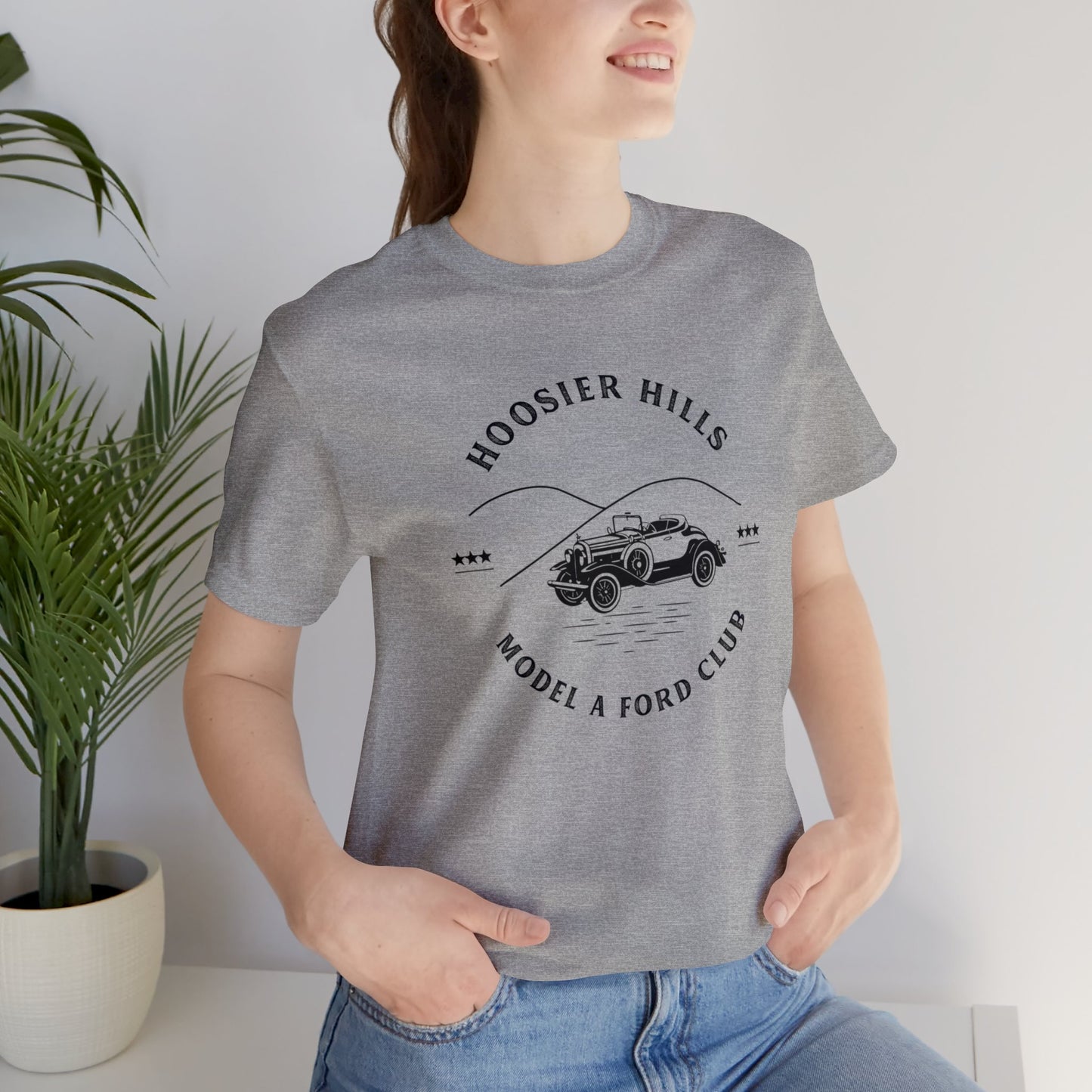 Hoosier Hills Model A Ford Club Unisex Jersey Short Sleeve Tee