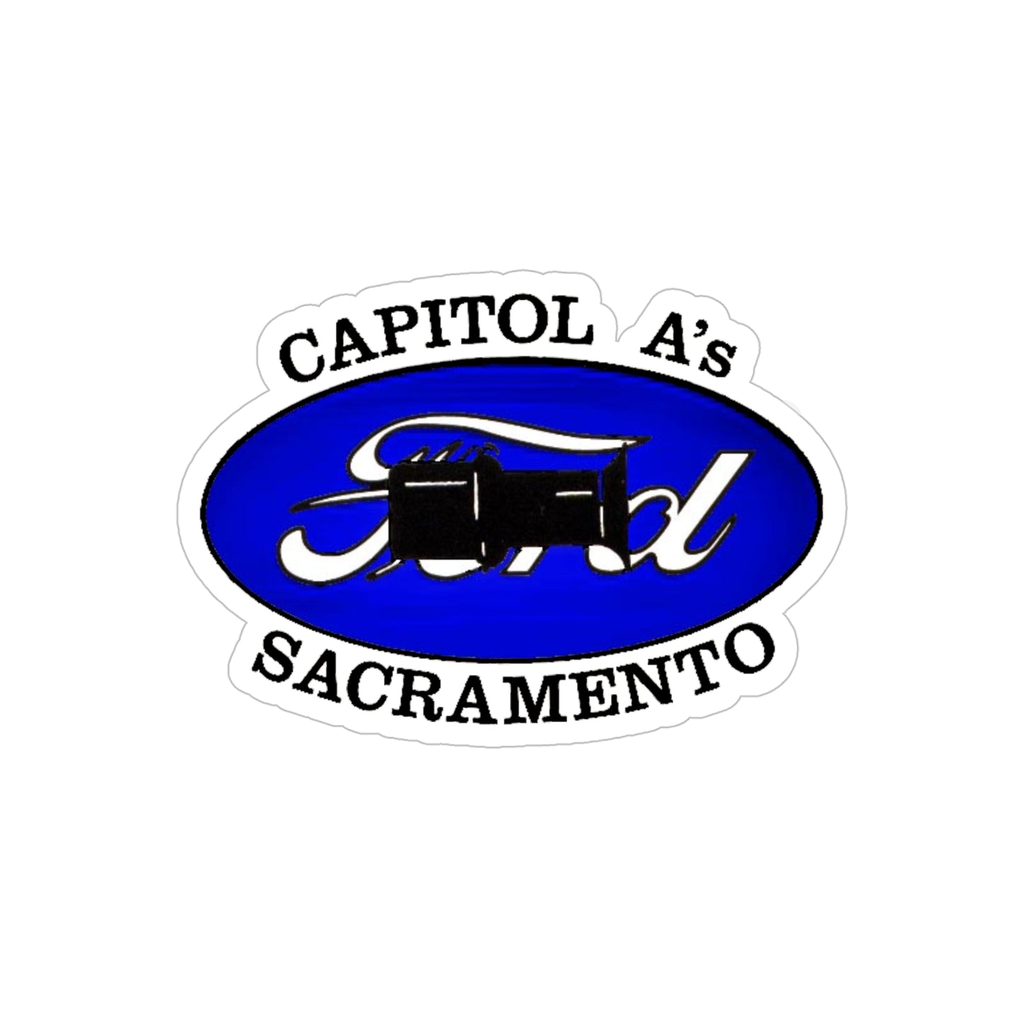 Capitol A's Transparent Outdoor Stickers, Die-Cut, 1pc