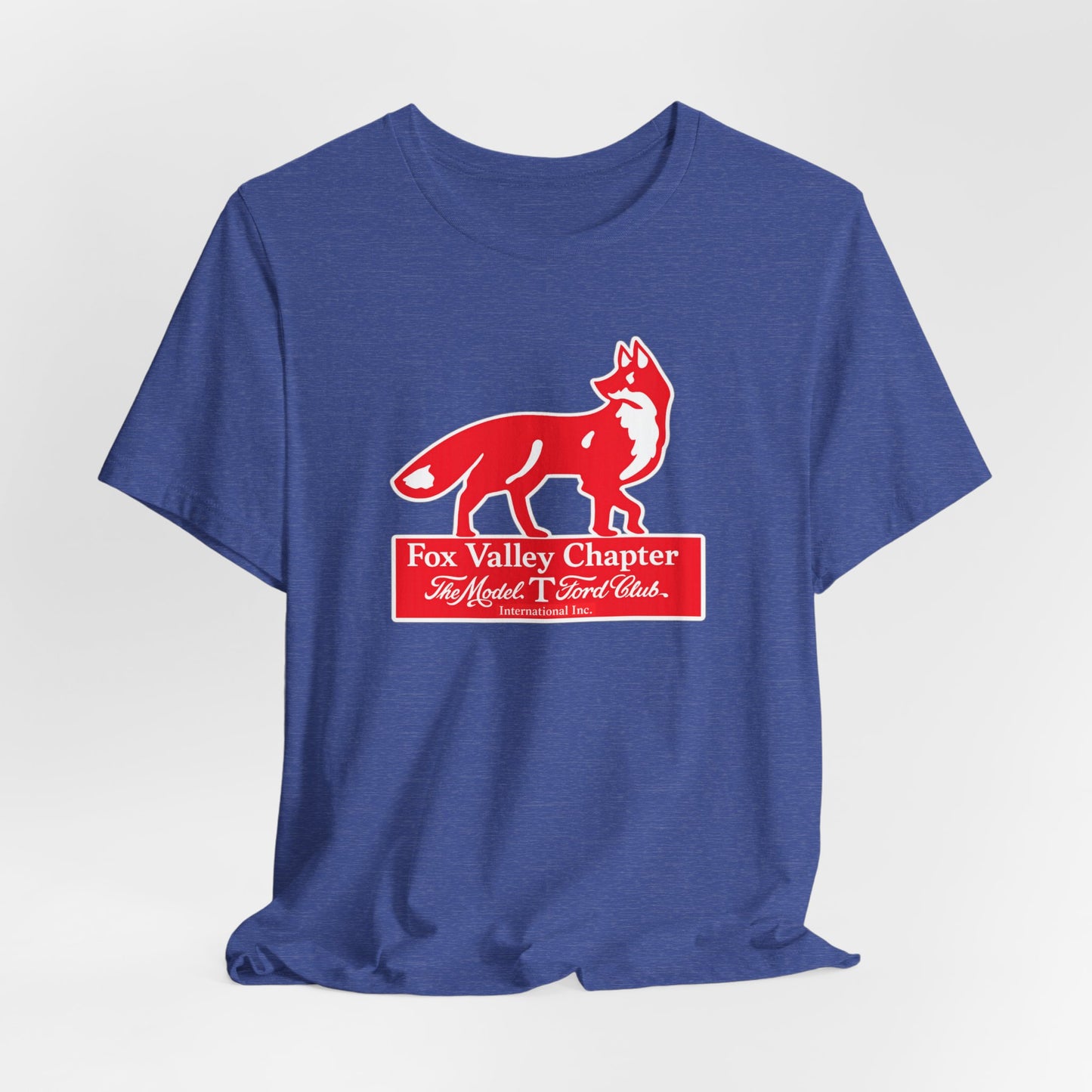Fox Valley Chapter Model T Ford Club Tee — Red Fox Logo Short Sleeve T-Shirt