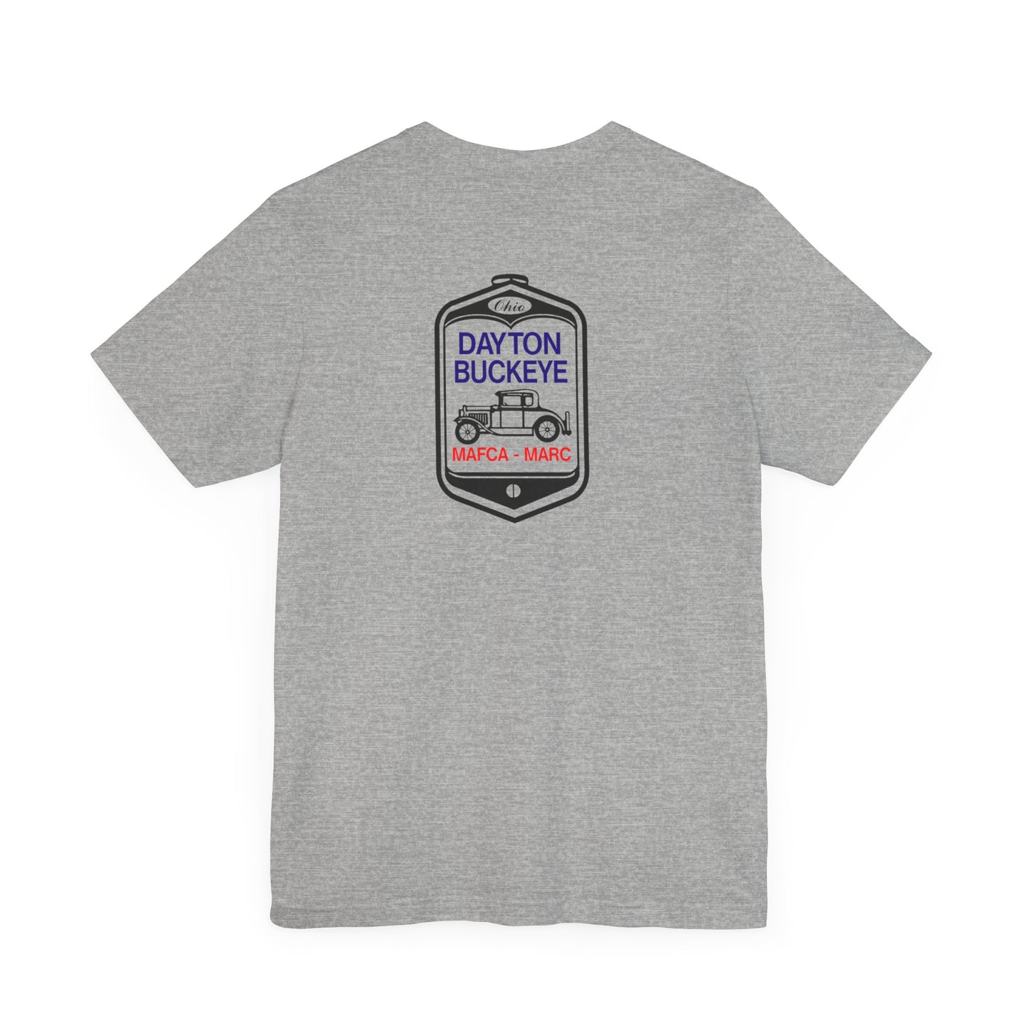 Dayton Buckeye (front and back logo) Unisex Jersey Short Sleeve Tee