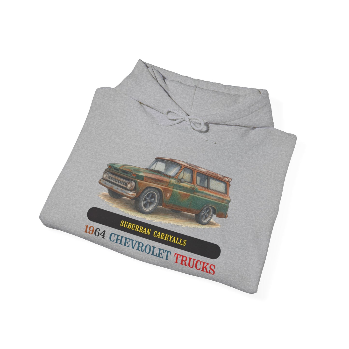 1964 Chevrolet Suburban Carryall Hoodie — Vintage Suburban Carryall Sweatshirt