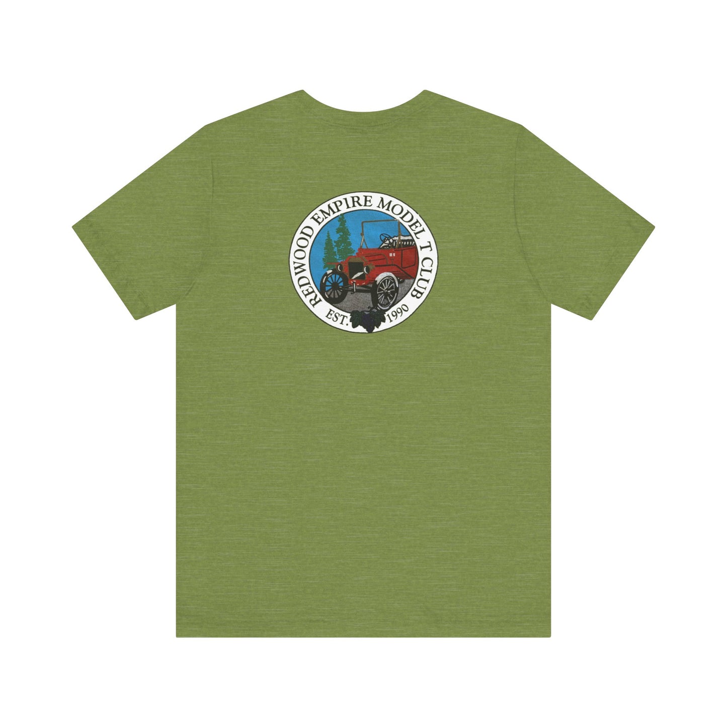 Redwood Empire Model Club (front and back logo) Unisex Short Sleeve Tee - Vintage Style Graphic T-Shirt