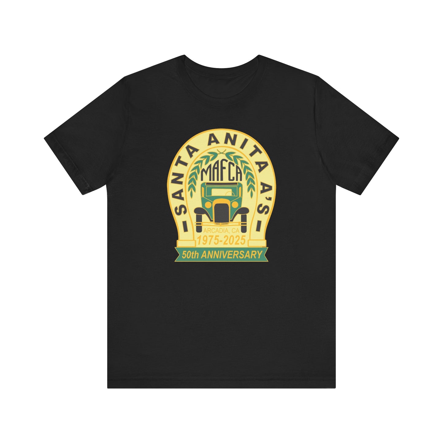 Santa Anita A's MAFCA 50th Anniversary (front logo) Unisex Jersey Tee