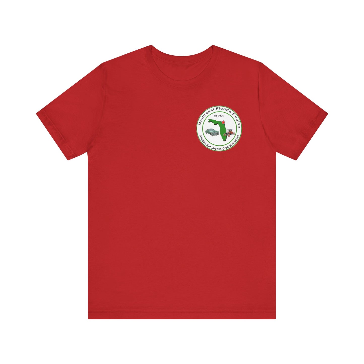 Northeast Florida Region AACA (small front logo) Unisex Jersey Tee - Perfect for Events & Gatherings