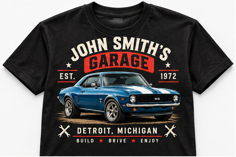 Personalized Classic Car Shirt – Upload Your Car Photo