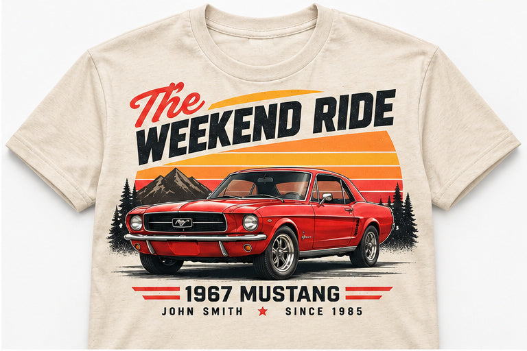 Personalized Classic Car Shirt – Upload Your Car Photo