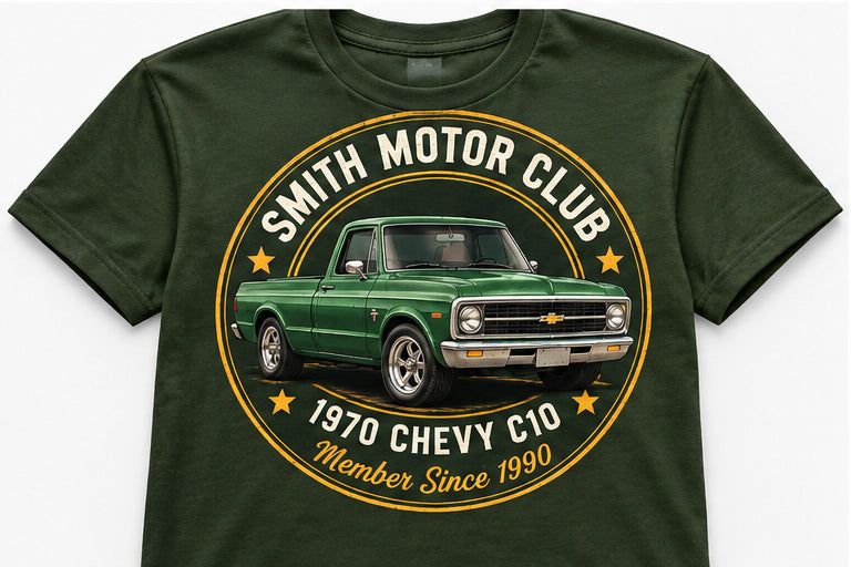 Personalized Classic Car Shirt – Upload Your Car Photo