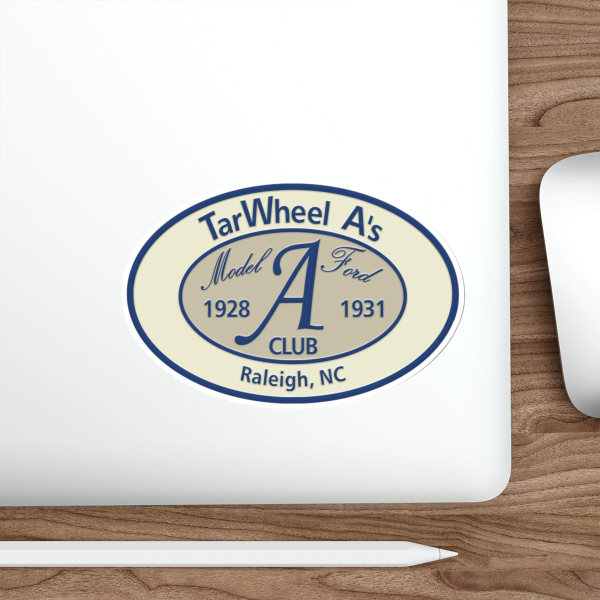 TarWheel A's Club Oval Die-Cut Sticker — Great for Windshields