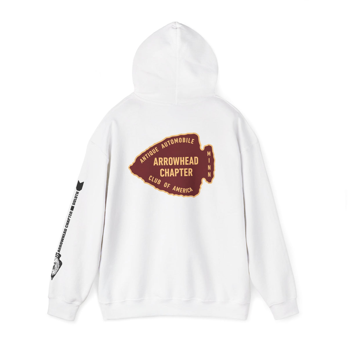 Arrowhead Chapter AACA Hoodie — "I'd Rather be Under the Hood" plus Sleeve and Back Images