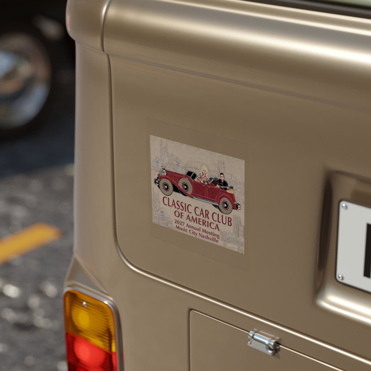 Classic Car Club of America Nashville 2027 Sticker (Transparent Outdoor, Square)