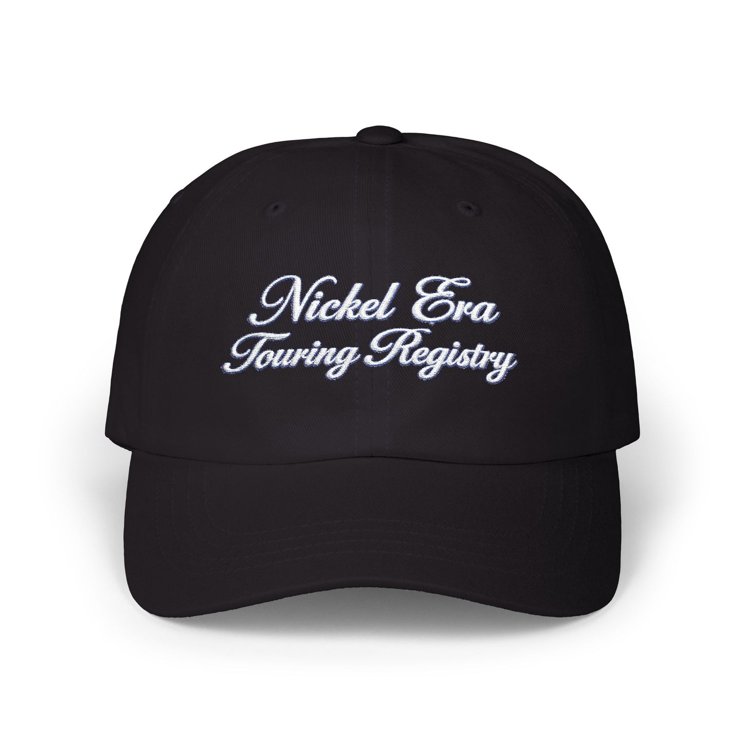 Nickel Era Touring Registry Embroidered Dad Cap — Gold Script