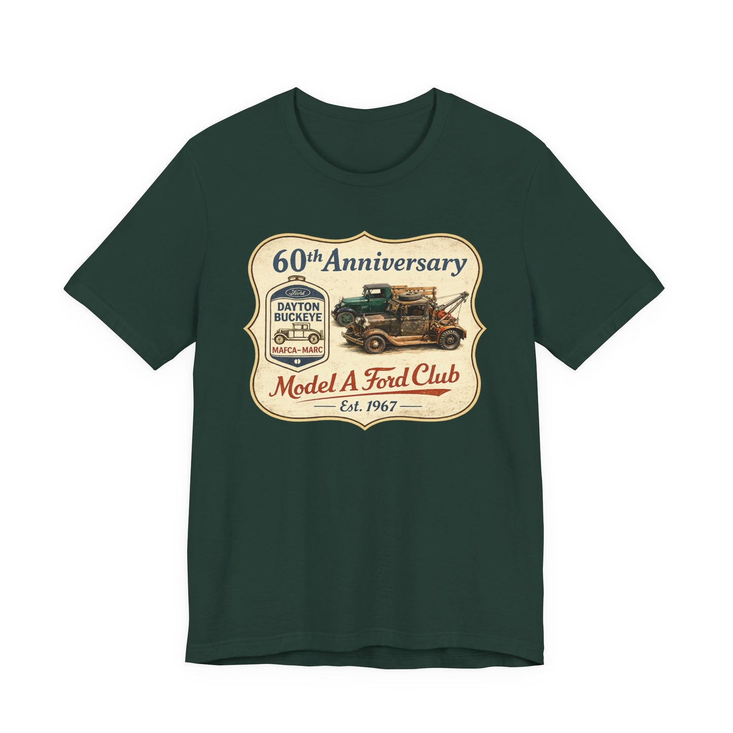 Dayton Buckeye Model A Ford Club 60th Anniversary Tee (JA) - Vintage Classic Truck Shirt