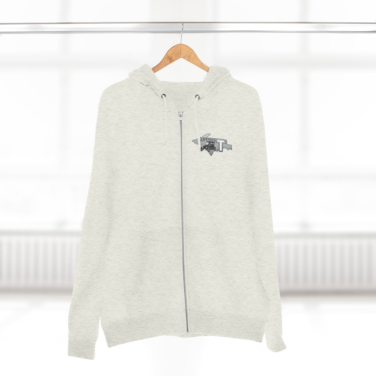 Superior T's Zip Hoodie — Front and back logos