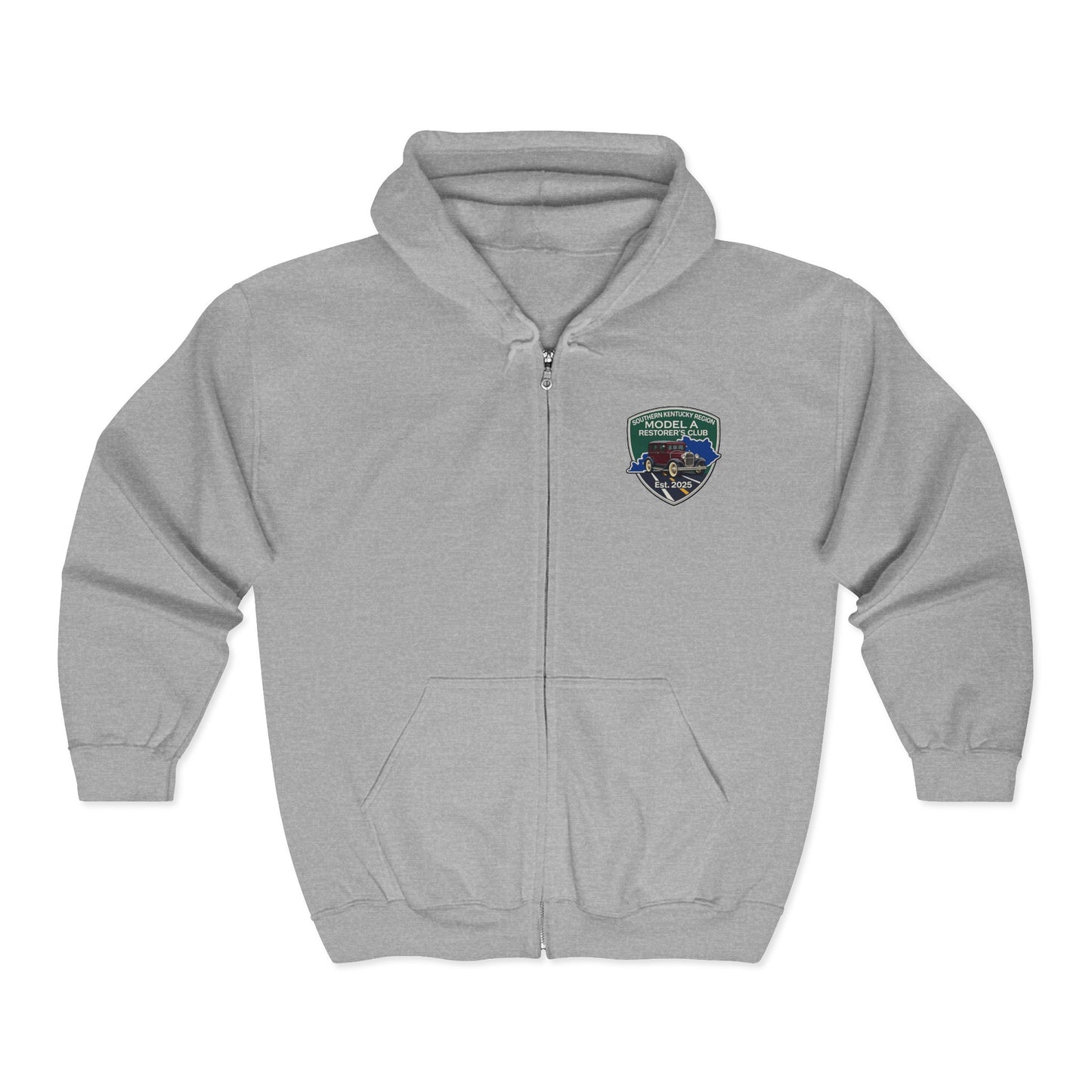 Southern Kentucky Region Model A Restorer's Club - Unisex Heavy Blend™ Full Zip Hooded Sweatshirt