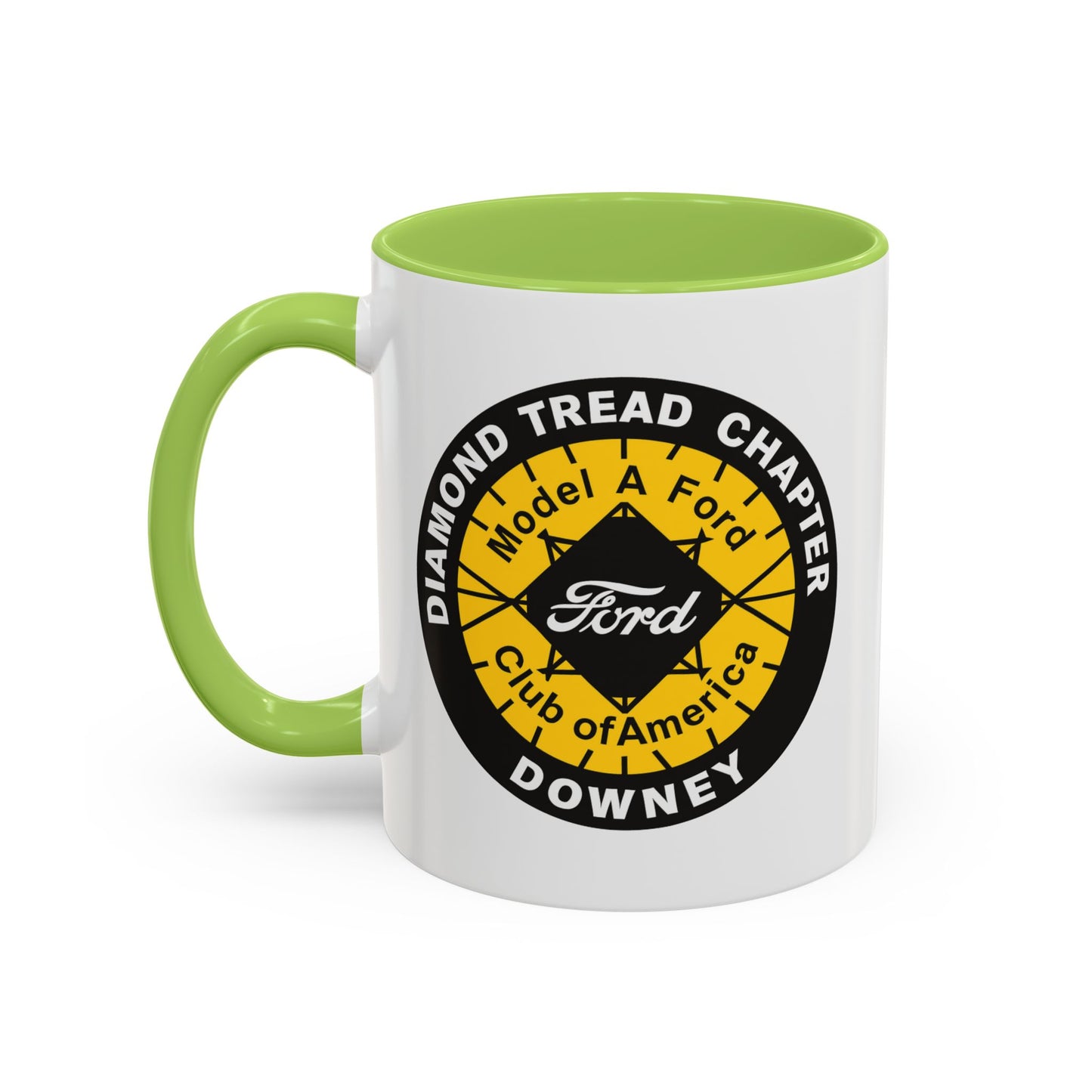 Diamond Tread Chapter Downey Ford Coffee Mug — Model A Ford Club Accent Mug (11/15oz)