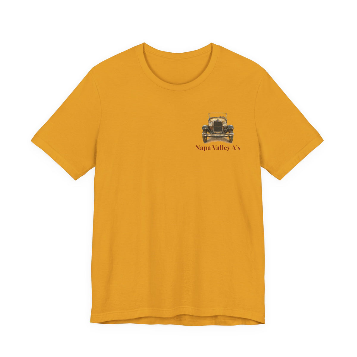 Napa Valley A's Tee — Small Front Logo and Large Back Logo