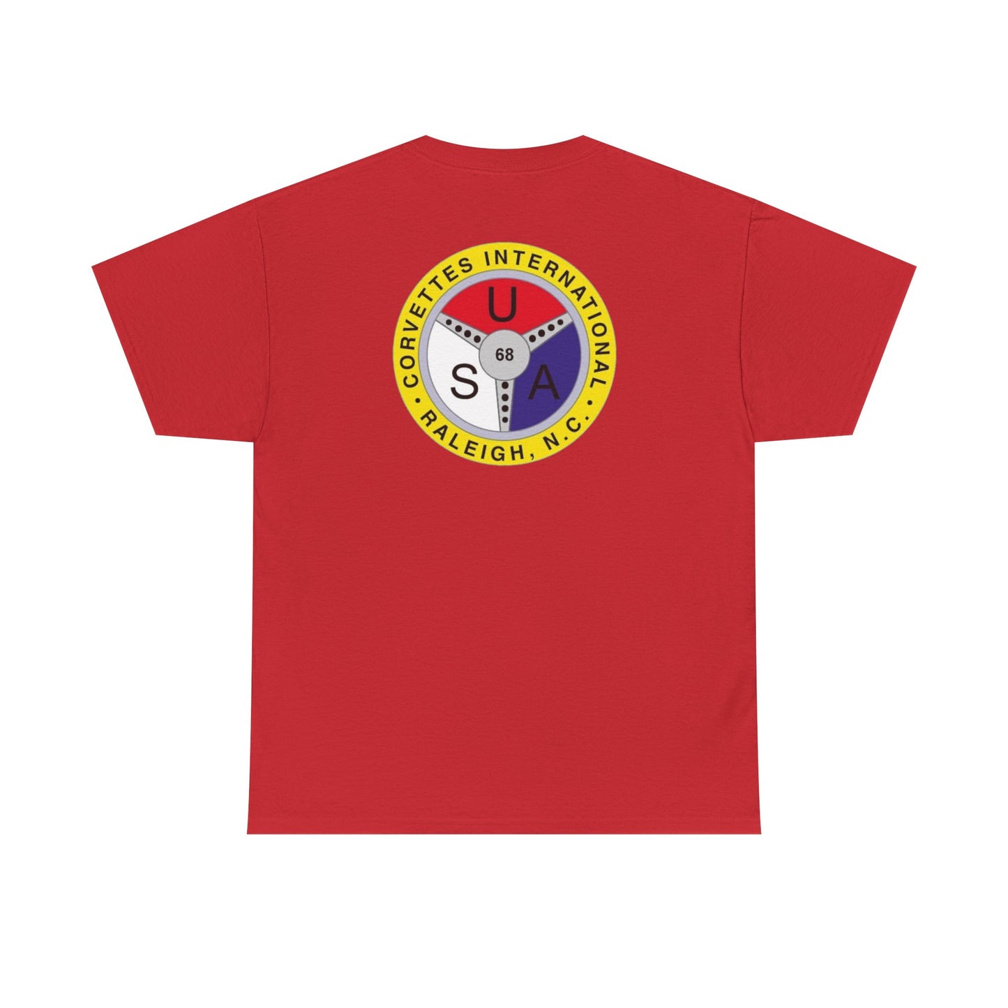 Cornettes International Raleigh Front and Back Logos — Unisex Heavy Cotton Tee