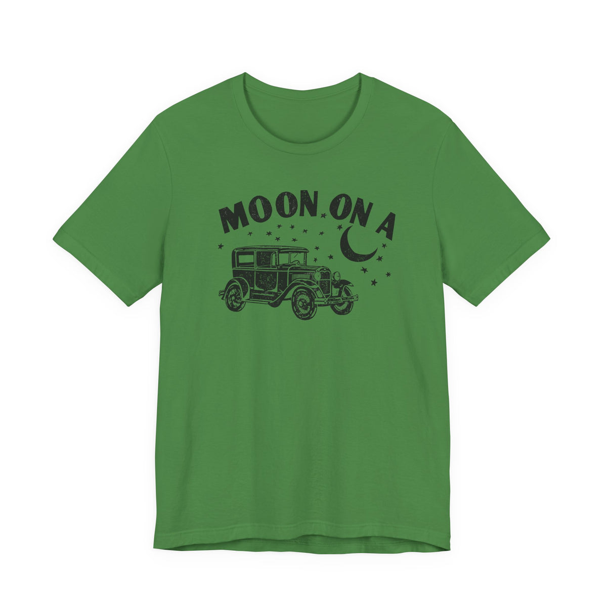 Moon On A Vintage Car T-Shirt — Retro Moon Graphic Tee