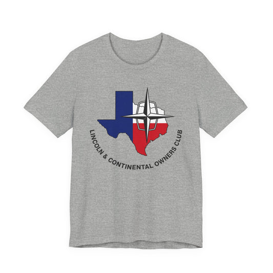 Lincoln & Continental Owners Club - Texas Gulf Coast Region T‑Shirt — Unisex Jersey Short Sleeve Tee