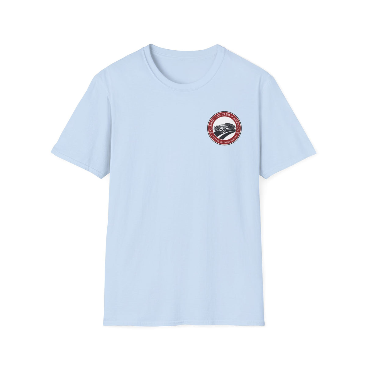 Classic Car Club of America Greater Illinois Region — Unisex Softstyle T-Shirt Front and Back Logos