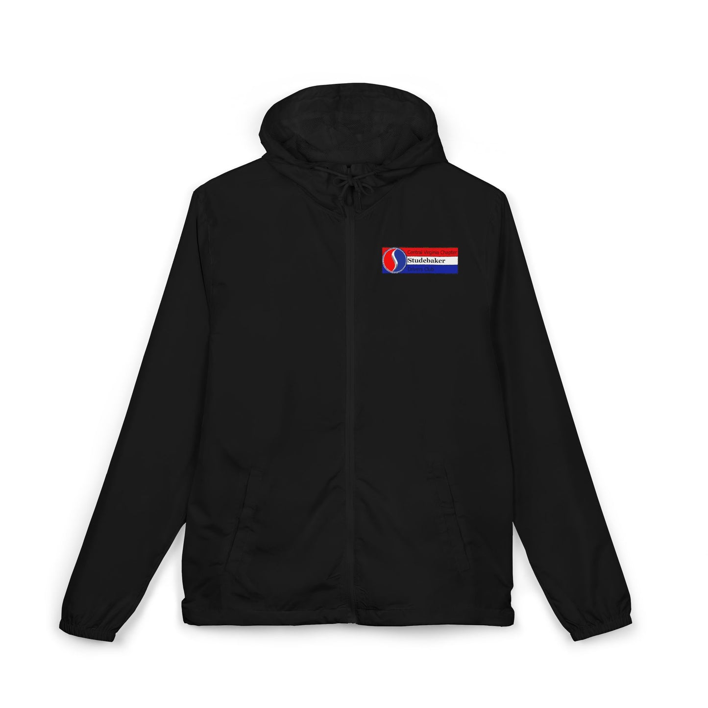 Central Virginia Chapter Studebaker Drivers Club Windbreaker Jacket — Full-Zip Hooded Windbreaker