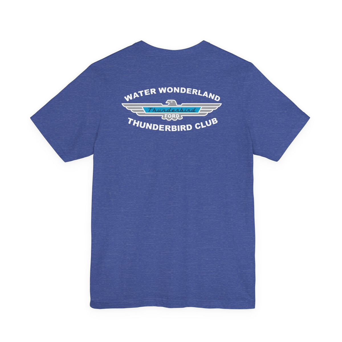 Water Wonderland Thunderbird Club T-Shirt Front and Back Logos – Unisex Soft Short Sleeve Tee
