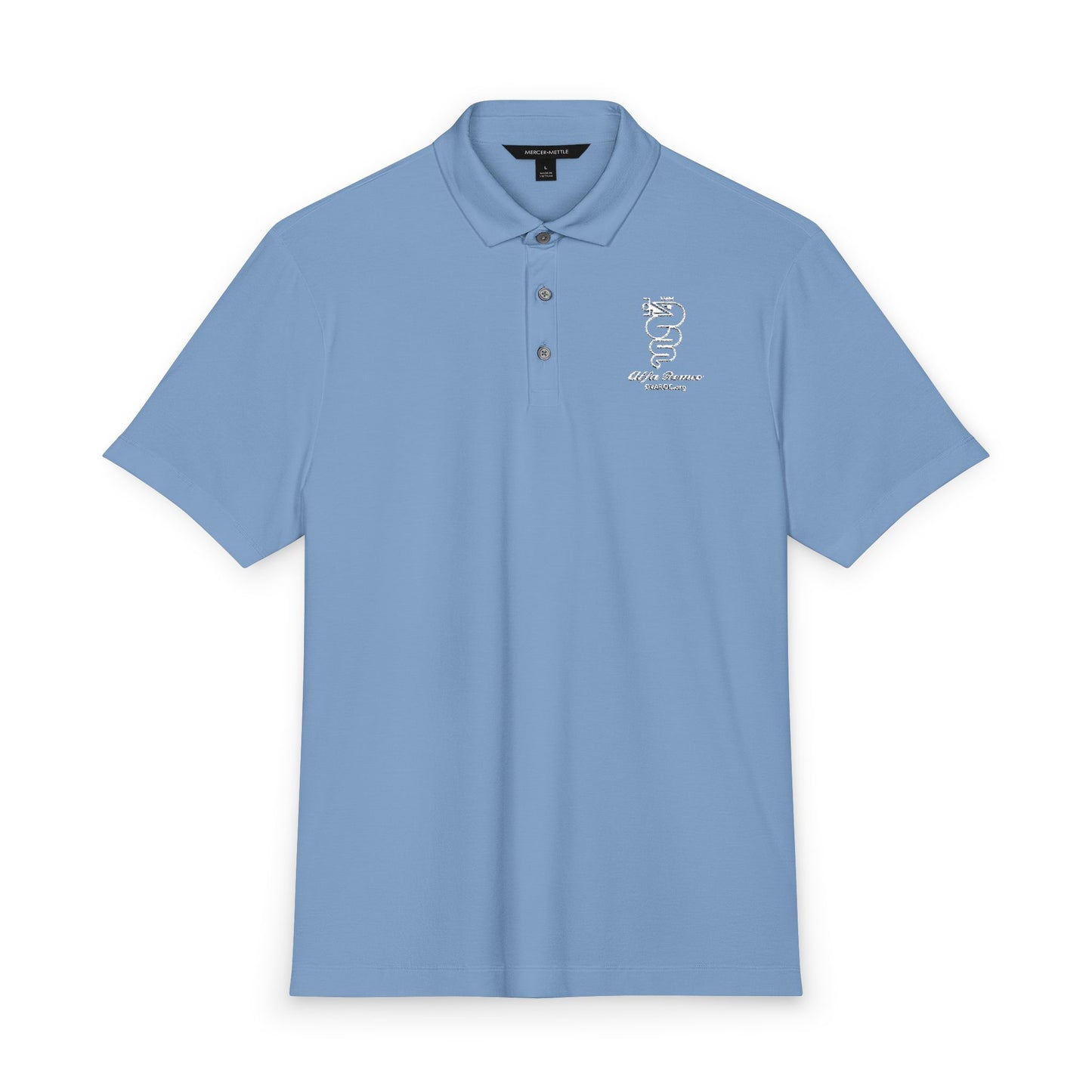 DVAROC.org Men's Embroidered Polo Shirt - Small White Logo
