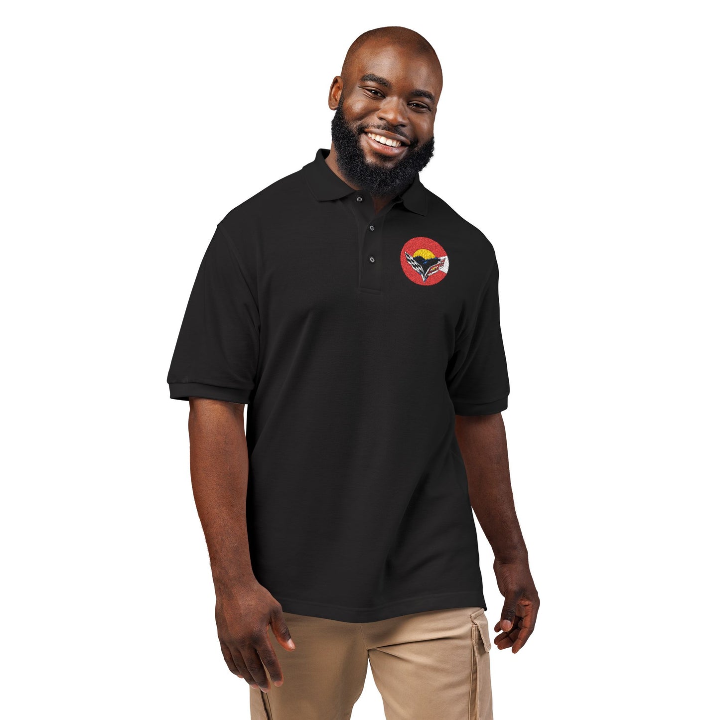 Central Colorado Corvette Club Embroidered Polo Shirt — Classic Golf Polo
